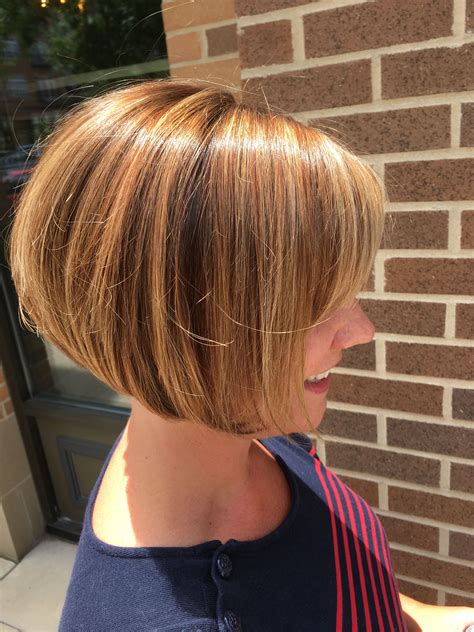 Stacked bobs - Nov 9, 2023 · Ask your hairdresser for a classic angled bob cut, slightly longer at the back. This cut gives a classic angled bob, adding volume at the back of your neck. Add a fringe for framing your face. This style. This style suits well for fine to medium hair textures. Instagram @eliconcepthair. 